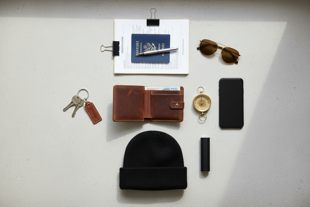 porte feuille clés affaires personnelles passeport etc 